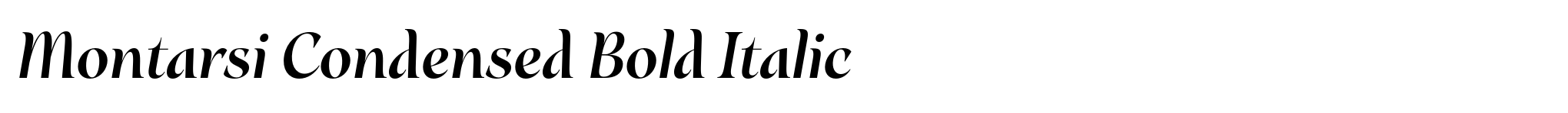 Montarsi Condensed Bold Italic image